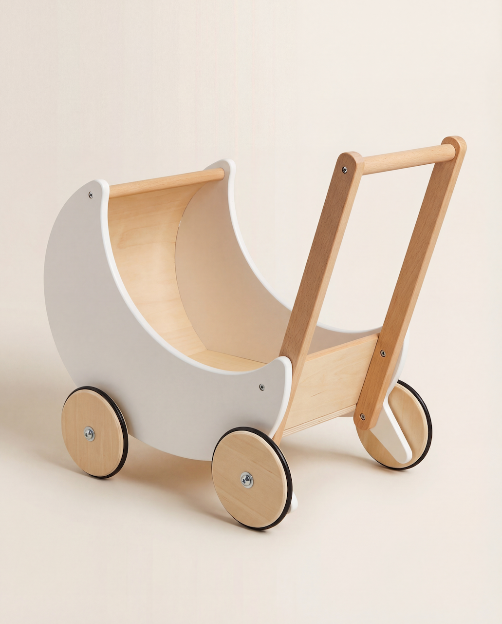 WOODEN TOY STORAGE AND CART