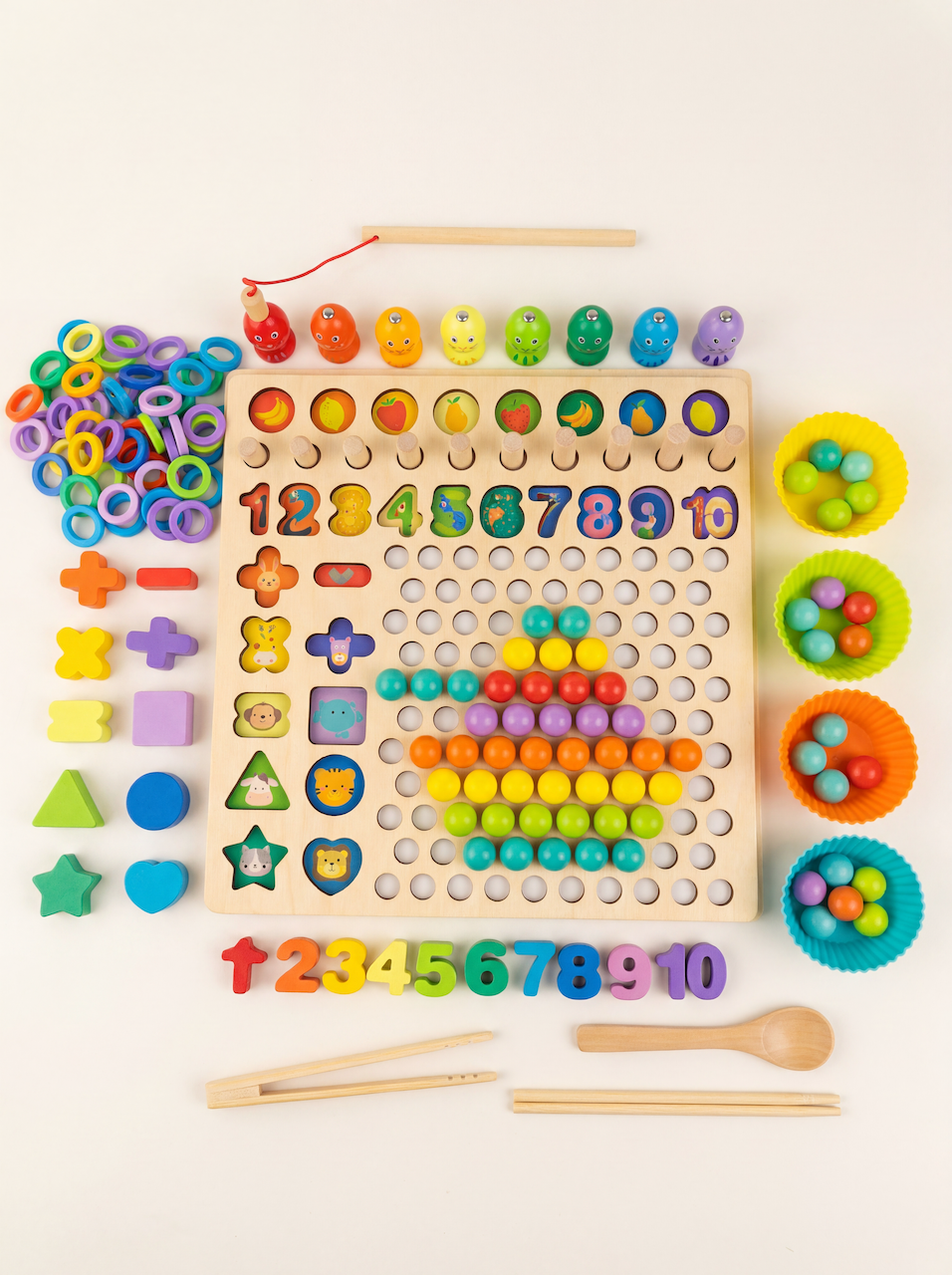 LOGARITHMIC PLATE WITH BEADS